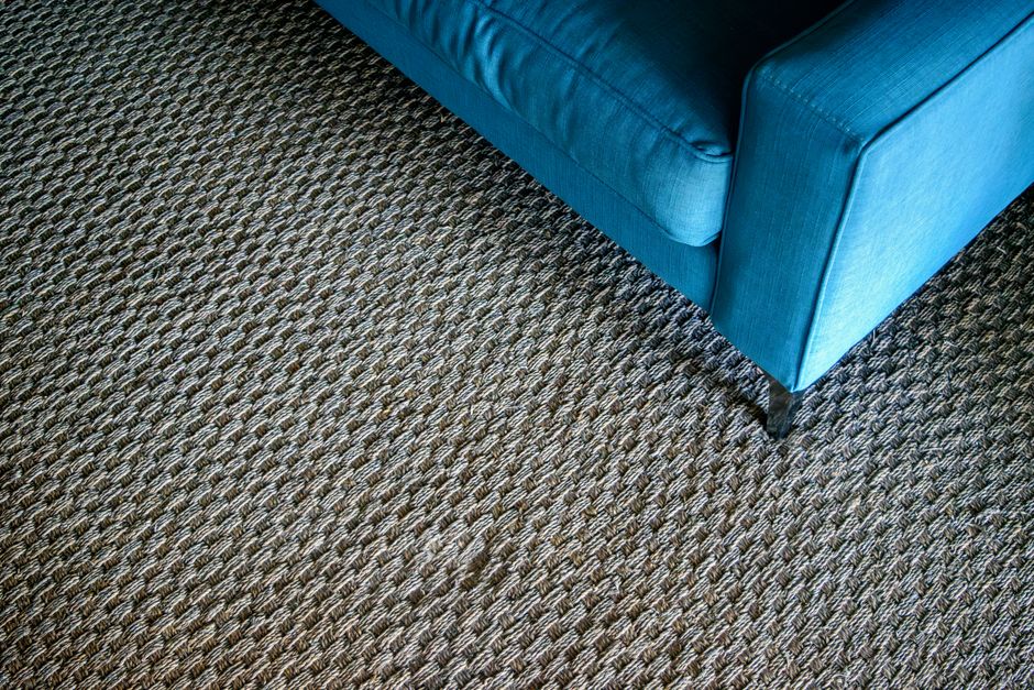 Modern living room with freshly cleaned carpets
